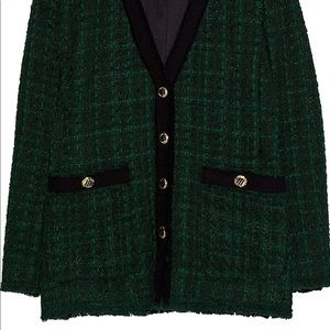 Zara Women Contrast tweed jacket